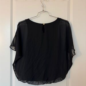 Jennifer Lopez Black Sheer Blouse